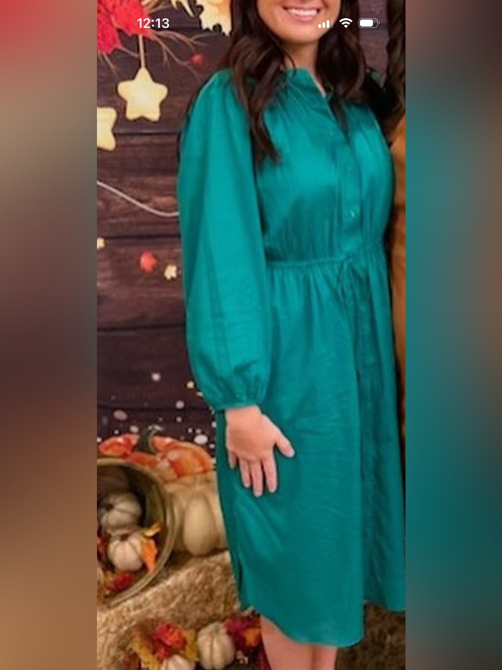 J.Crew midi Emerald Green Button-Front Women's Shirt Dress